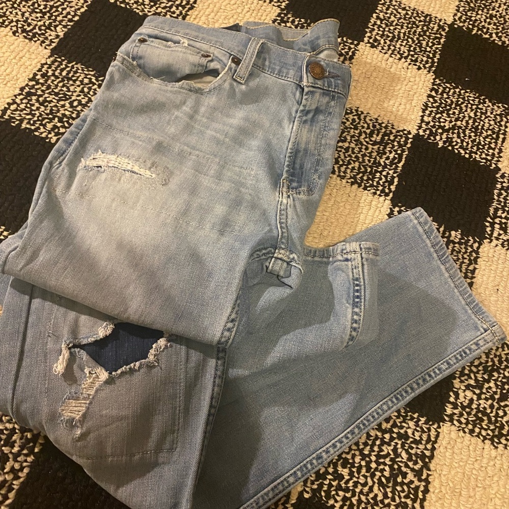 Hollister Men's Light Blue Relaxed Jeans